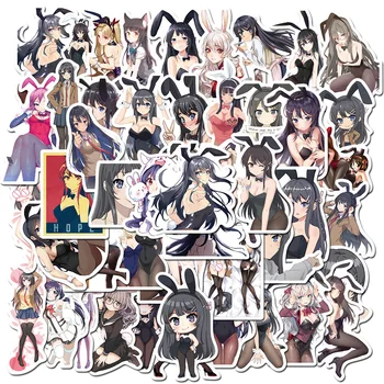 

50Pcs Cartoon Bunny Girl Sticker for Waterproof Decal Laptop Motorcycle Luggage Snowboard Car Sticker Pegatina Sticker