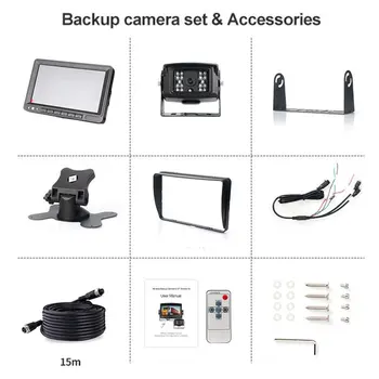 

7" Car Monitor 1080P LCD Car Rear View Camera Parking Rearview System for Backup Camera Waterproof Night Backup Camera