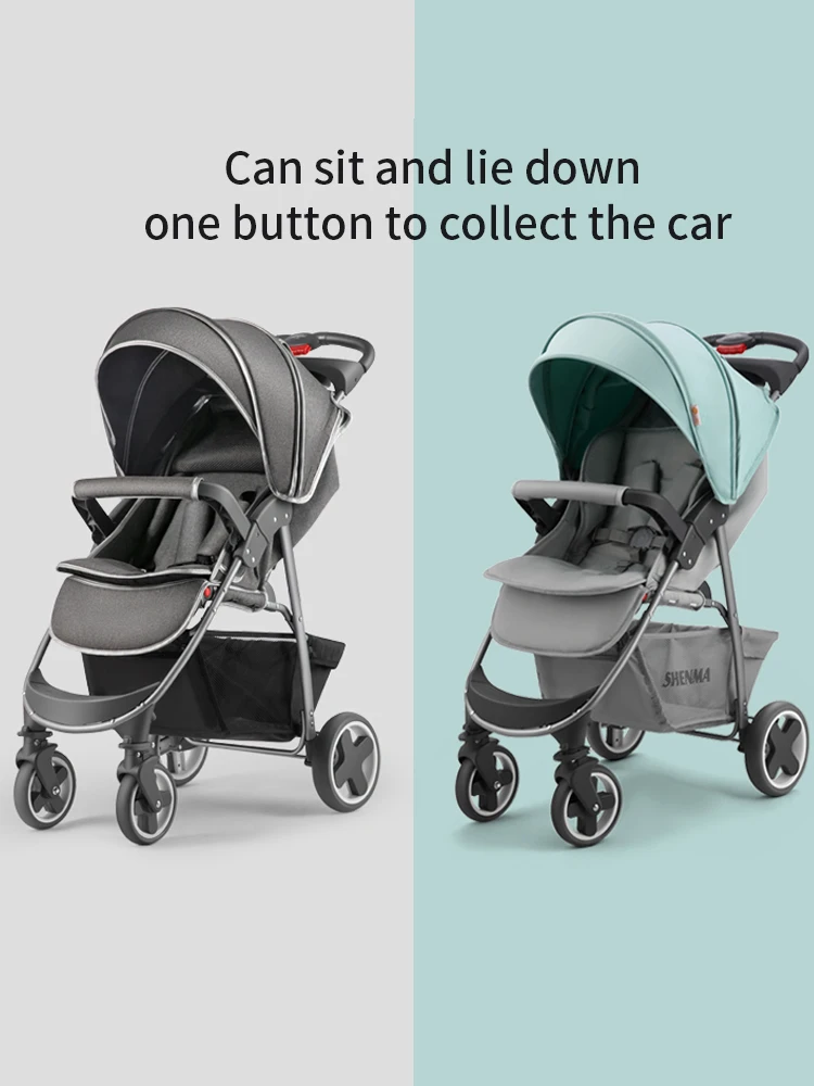 Baby stroller children's lightweight folding umbrella car newborn can sit reclining baby portable shock absorber trolley