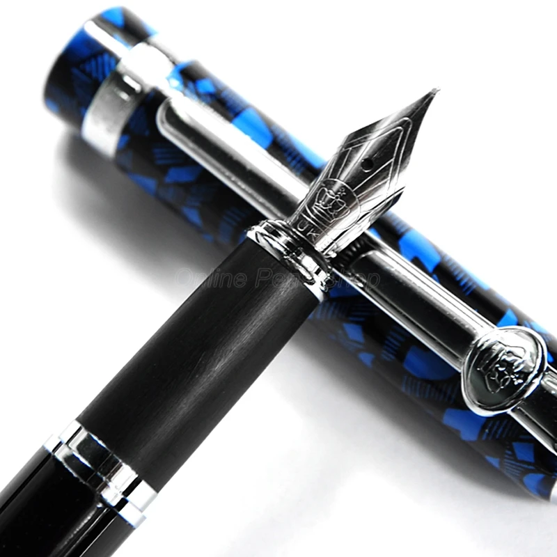 red rice paper dragon phoenix pattern half ripe xuan paper chinese spring festival couplets calligraphy brush pen writing papier Duke 962 Business Series Fountain Pen Medium Nib , Beautiful Blue Pattern Fountain Pen For Writing Gift Pen