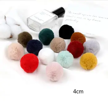 

10pcs 40mm Imitation Rabbit Fluffy Soft Pom Poms Pompoms Ball Handmade Earring Wedding Decor Diy Sewing Craft Supplies