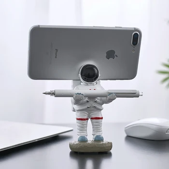 

home decoration accessories modern mobile phone bracket figurines office computer desk decoration Creative astronaut model