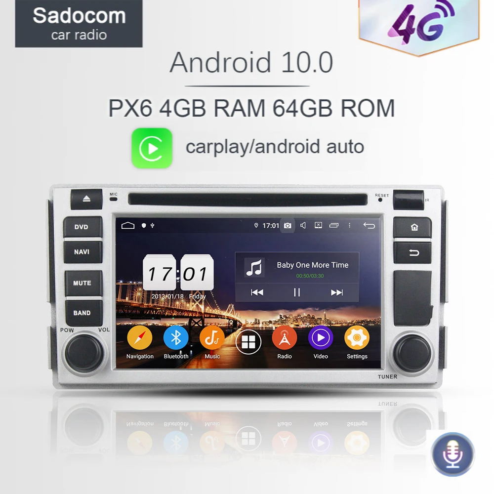 PX6 DSP 2 din TDA7851 Android 10 0 8 Core 4 Гб Оперативная память 64 ГБ Автомобильный DVD Плеер GPS