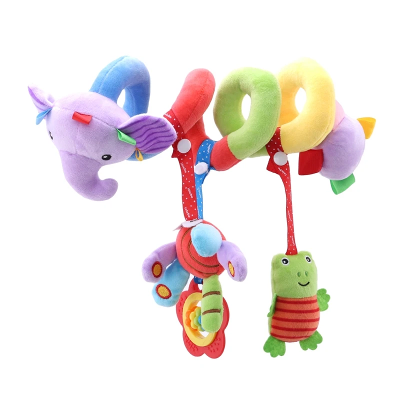 Kids Toys Hanging Spiral Rattle Stroller Cute Animals Crib Mobile Bed Baby Toys 0-12 Months Newborn Educational Toy For Children - Цвет: style 4