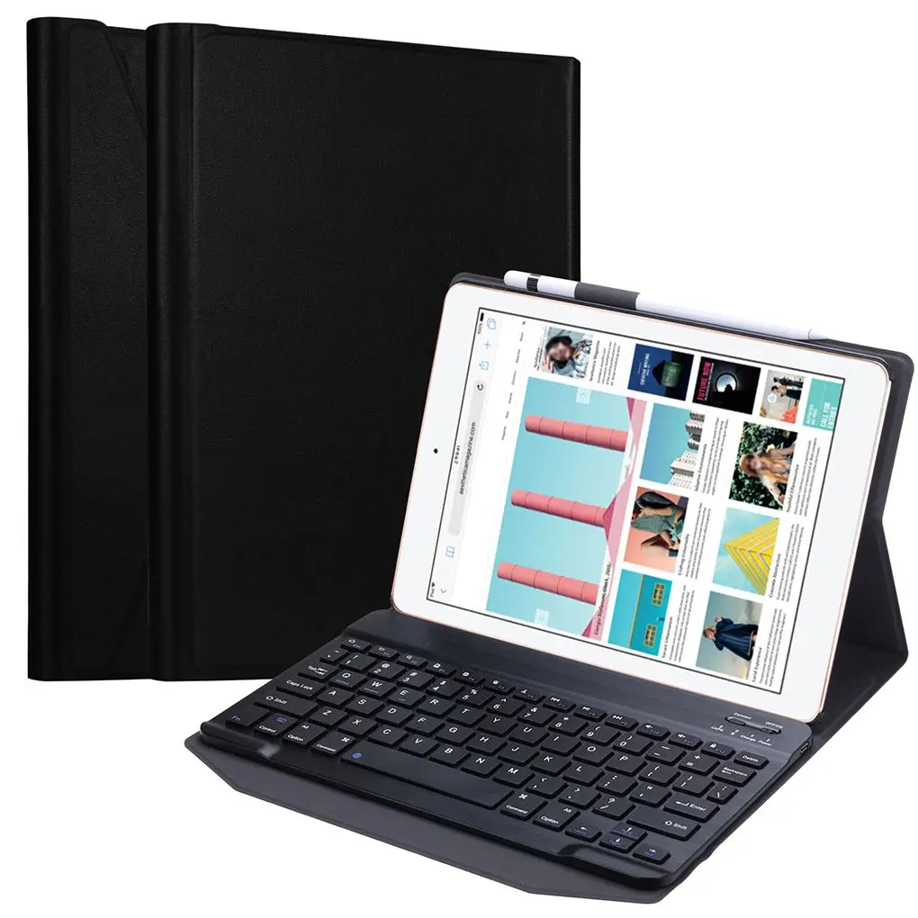 

Wireless Bluetooth Keyboard with Magnetic Protective Cover Wireless Keypad with Case for iPad Air 1 2 / iPad Pro 9.7 2017 2018