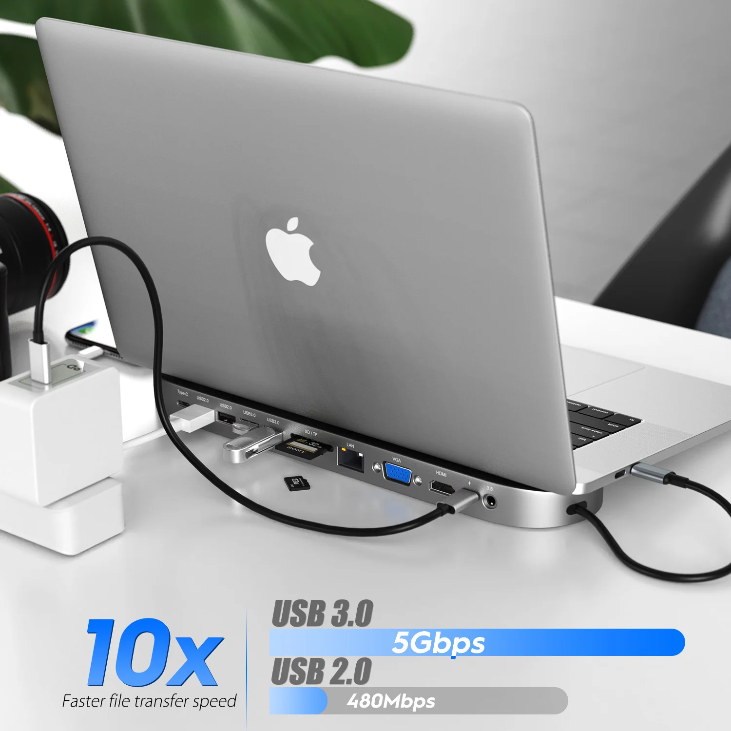 ICZI Тип C док-станция все в 1 USB C концентратор HDMI VGA USB аудио адаптер для Macbook Pro ноутбук планшет