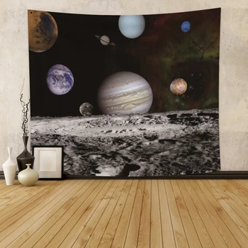 

Laeacco Tapestry 150x130cm Mandala Universe UFO Galaxy Wall Hangings Decor For Bedroom Restaurant Living Room Dorm College