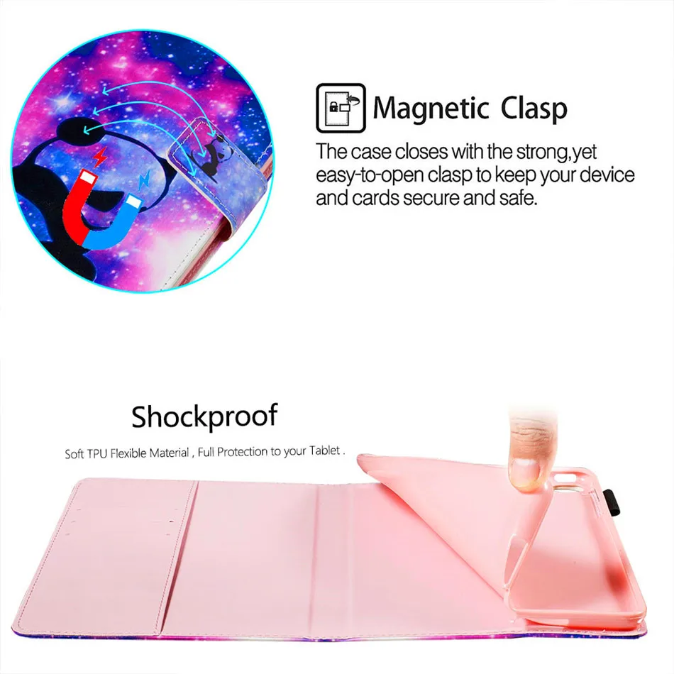Из искусственной кожи для ipad 6th поколения A1954 чехол Funda смарт-чехол для ipad Air 1 2/ipad 9,7+ слот для карт карман+ Защитная пленка на экран