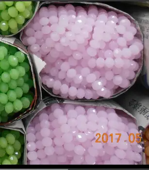 

Free Shipping hot 145PC 1 String 4 mm top quality pink Crystal Glass faceted Beads