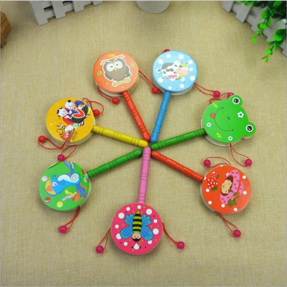 

Colorful Drums Animal Fruit Modeling Rattle