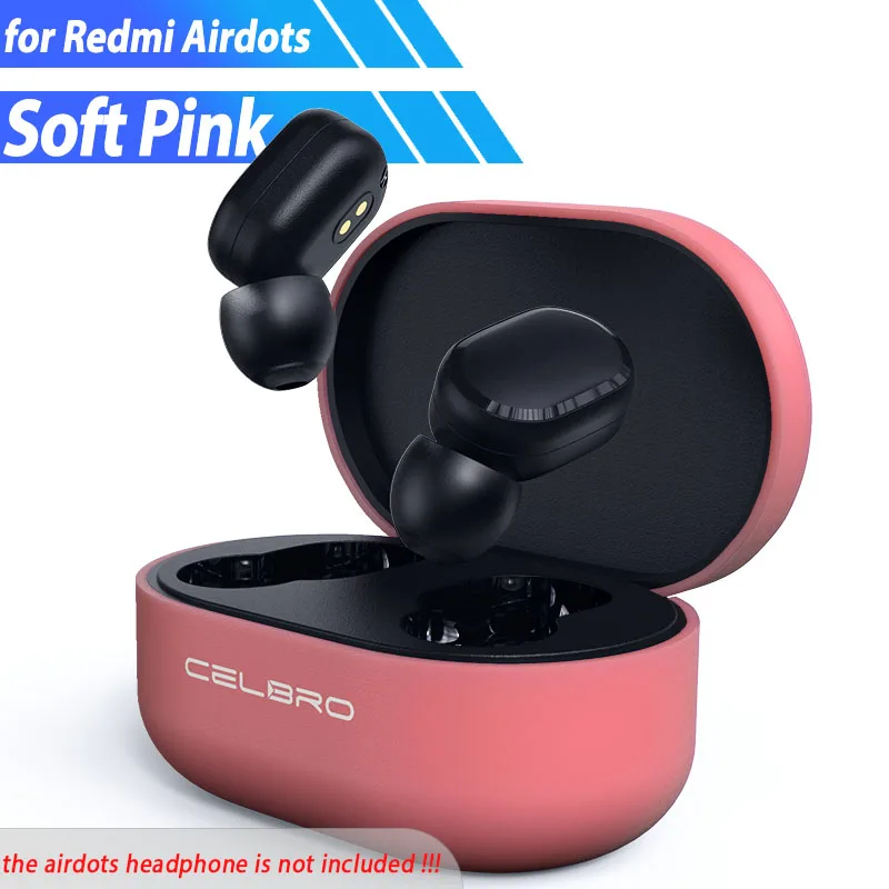 Мягкий силиконовый чехол для Xiao mi Red mi Airdots Air Dots mi Airdots чехол Coque чехол s Silicon Funda Чехлы для наушников Аксессуары - Цвет: Pink for Redmi