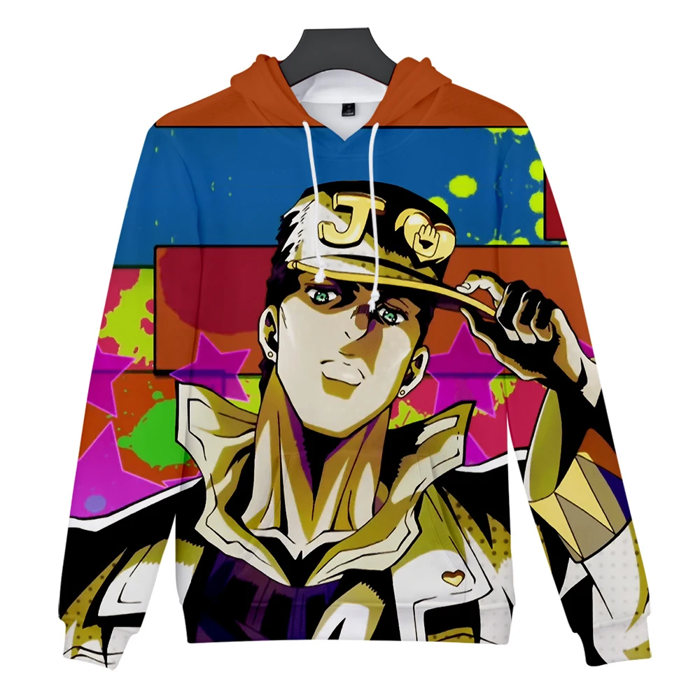 Толстовки с капюшоном JoJo's Необычные приключения, толстовка для мальчиков и девочек, модные повседневные толстовки с капюшоном в стиле Харадзюку, топы высокого качества
