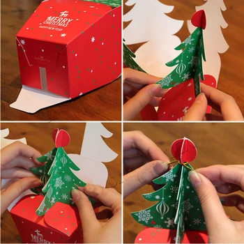 

2020 Bags Boxes Party Paper Favour Gift Merry Christmas Sweets Carrier 10 pcs