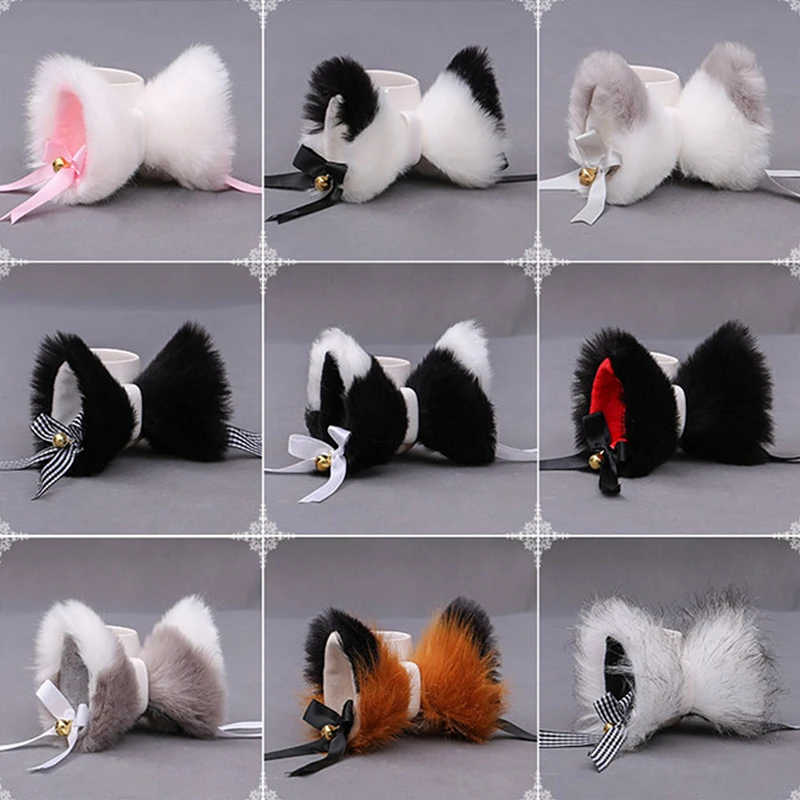 

Plush Cat Animal Furry Cat Ears Hairpins Cute Lolita Fluffy Fox Ear Cosplay Hair Clips Party Performance Costunme Accessories