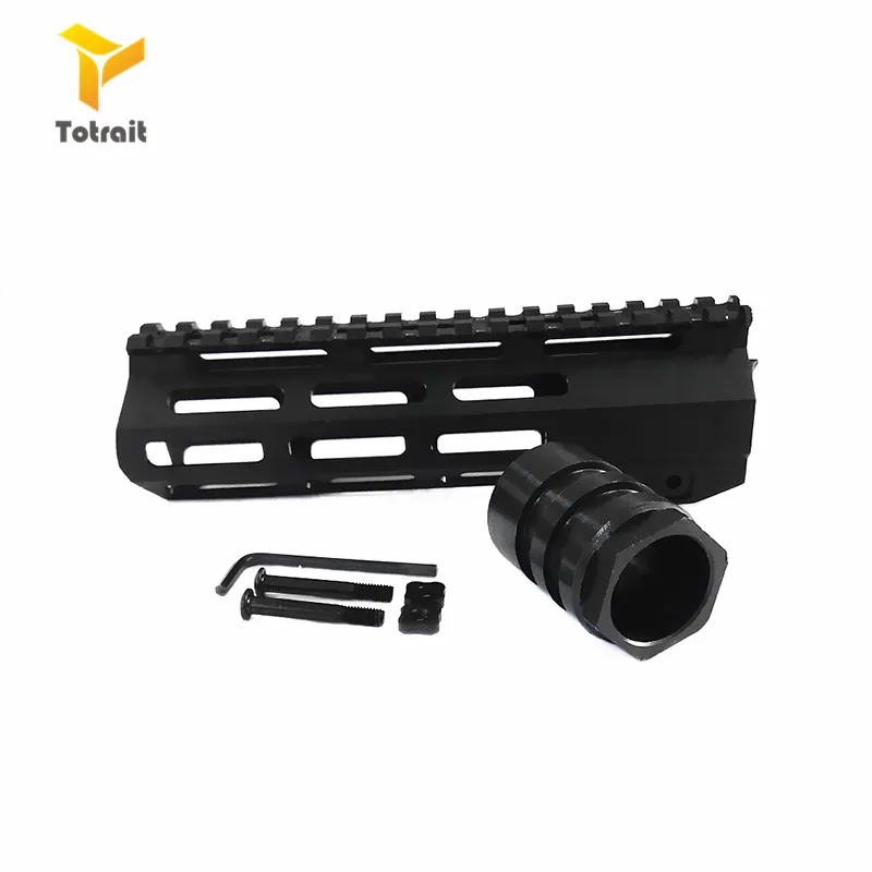 TOtrait tactical AR15 M4 Mlok 7/9/10/12/13,5/15/17/19/inch тонкий свободный поплавок Handguard прицел крепление со стальной гайкой черный