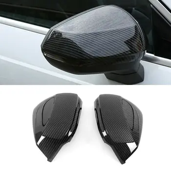 

2Pcs New Arrivals Side Wing Mirror Cover For Audi Q2 2017 2018 Q3 2019 Car Accessories Carbon Fiber Rearview Mirror Cap Cover