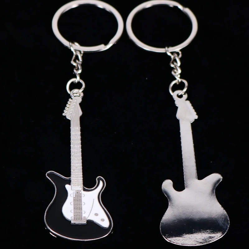 42 шт брелок-гитара Креативный дизайн бас гитара брелок Музыкальные инструменты подарок модный кулон