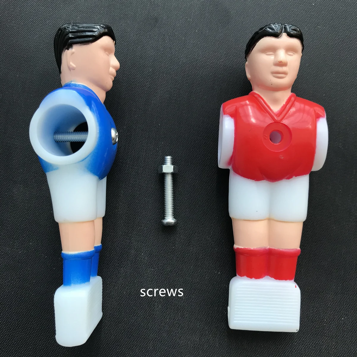 New Hard Plastic 22pcs Red&Blue Football Table Men Player With Screws Soccer Table Tournament Doll Football Machine Accessories