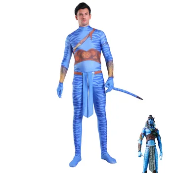 

Plus Size Movie Avatar Jake Sully Battle Costume Anime Cosplay Costume For Adult And Kids Halloween Cosplay Costume Man Jumpsuit
