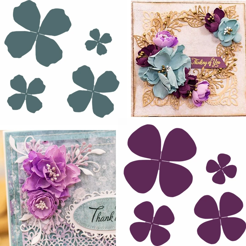 

Overlapped Flowers Metal Cutting Die 2 Florid Overlapped Flowers Die Cuts For Card Making Scrapbooking DIY New 2019 Crafts Cards