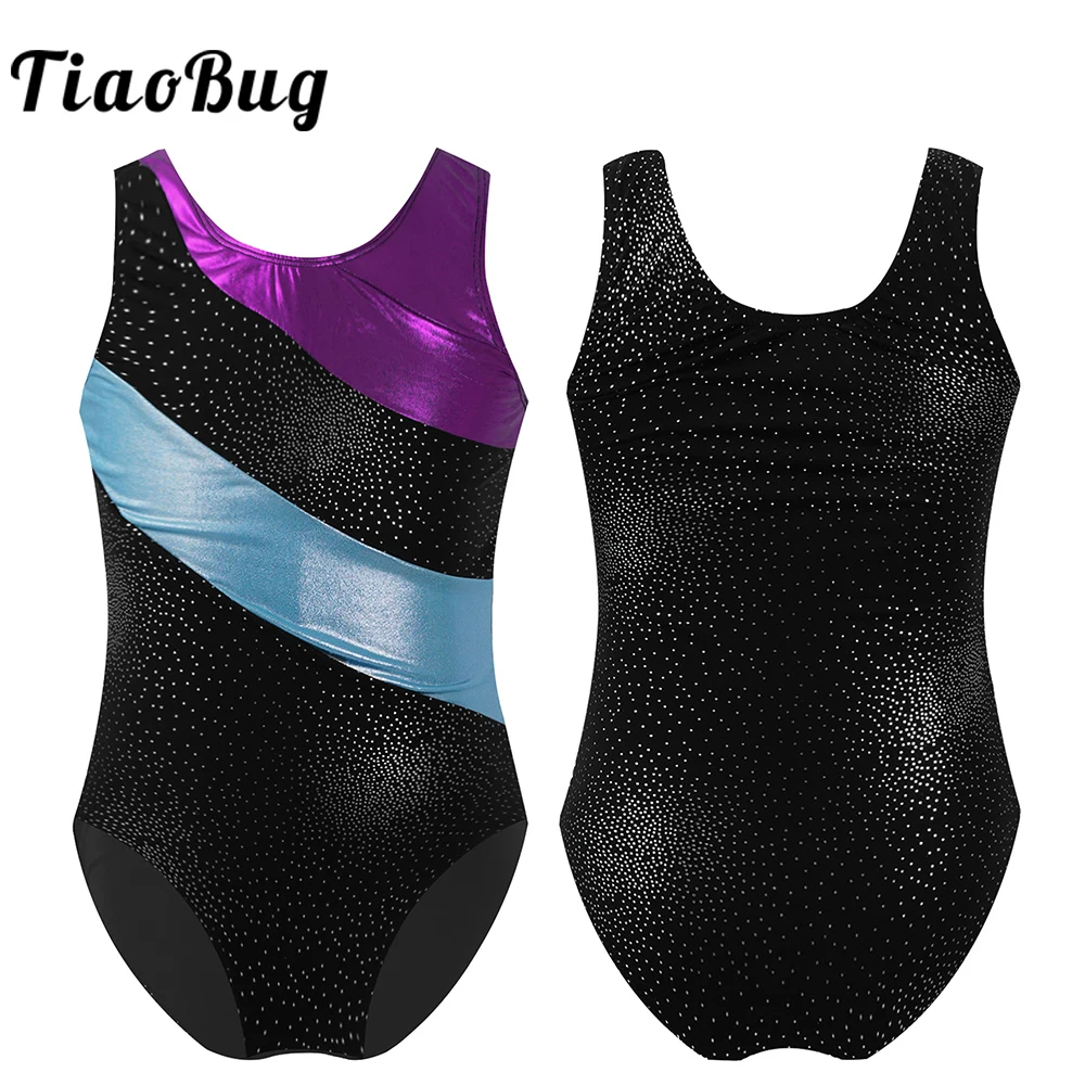 New Kids Girls Ballet Leotards Sleeveless Gymnastic Dancewear Gilding Ballet Dance Costumes