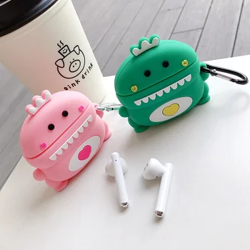 

Earphone Cover For huawei Freebuds 3 Case Cute Cartoon Love heart dinosaur case for huawei Freebuds3 Freebud 3 Pro cover fundas