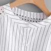 Fashion Blouses Striped Print Shirt Tops Hollow Out Short Butterfly Sleeve Blouse Top Solid Summer Casual Women Shirts Tunic 4