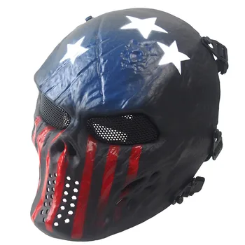 

M06 Airsoft Paintball Party Mask Skull Full Face Mask Army Games Outdoor Metal Mesh Eye Shield Costume for Halloween