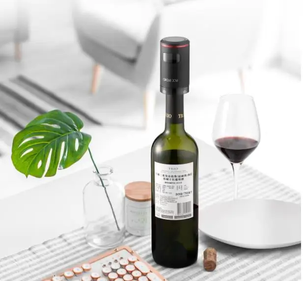  Xiaomi Circle joy intelligent electric vacuum Red wine Stainless steel preservation plug USB chargi