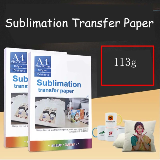 20/100 Sheets A4 A3 Sublimation Heat Transfer Paper for Polyester T-Shirt  Cushion Fabrics Cloth Phone Case Printing Design - AliExpress