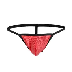 Мужское нижнее белье jockstrap стринги Сетчатое нижнее белье G String мужские сексуальные удобные мужские танга T-back трусики бикини пикантные трусы