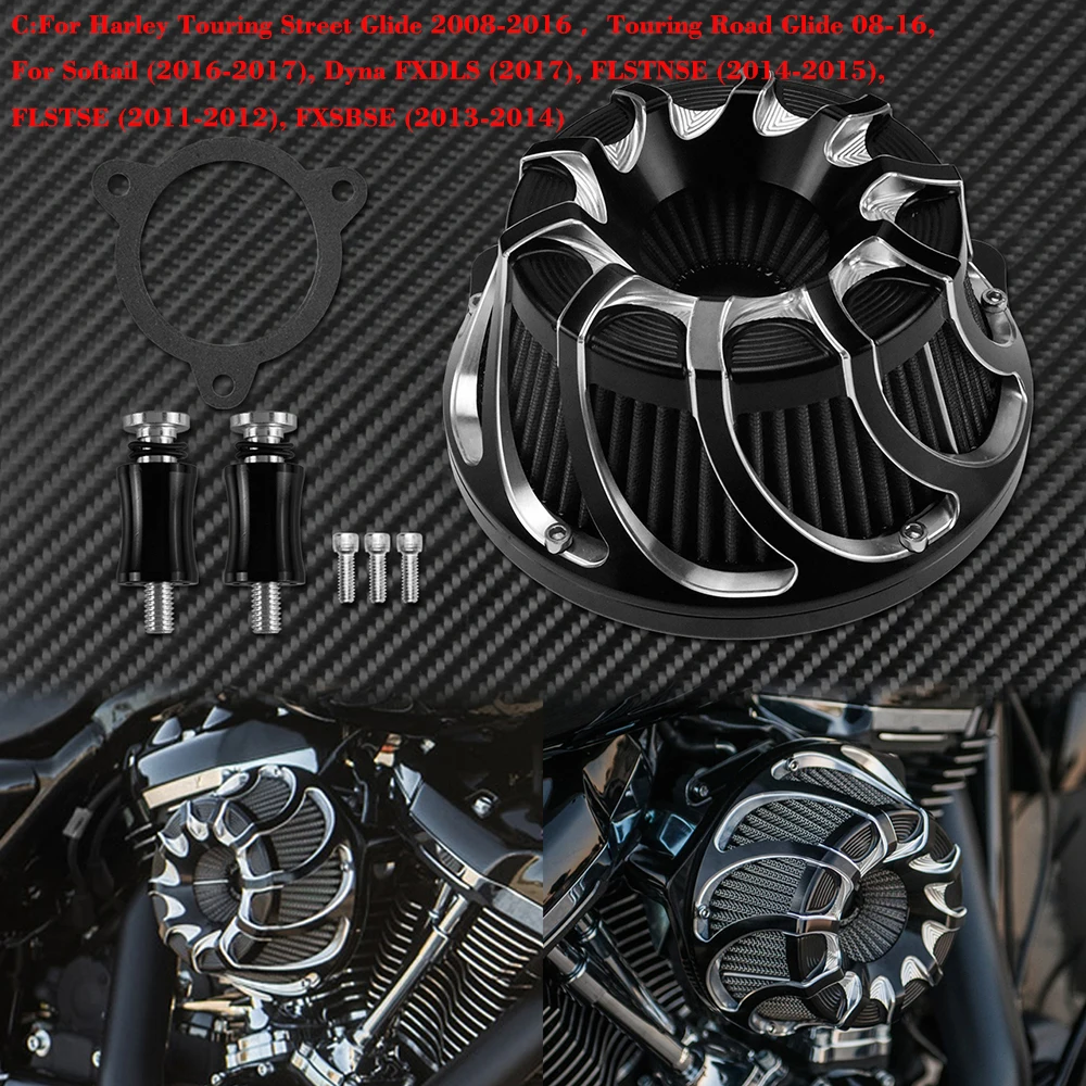 Air Filter USAエアクリーナーハーレーストリートグライドFLHX 20082016用のブルーインテークフィルターシステム USA