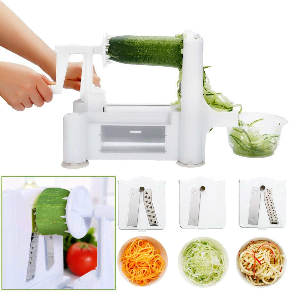 

OUTAD 1/Set New and Essential Tri-Blade Vegetable Slicer Spiralizer Cutter Mandoline Chopper cooking tools kitchen knife