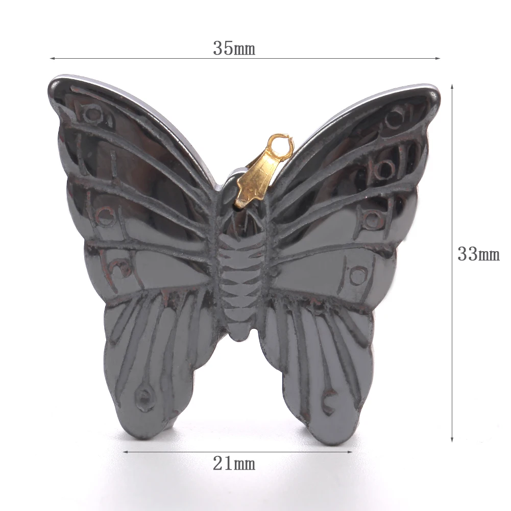 Elegant Black Hematite Stone Animal Charms Pendant