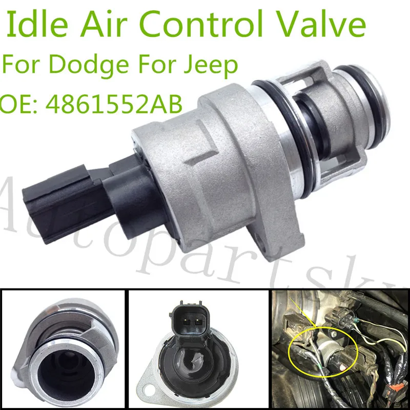 Часть # AC482 4861552AB простоя Air Управление Мак клапан для Chrysler Dodge Dakota Jeep V6 V8 3.7L 4.0L 4 7 2H1392