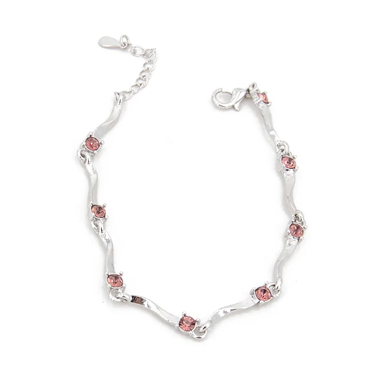 

Cubic Zircon Crystal Bracelet For Women Jewelry Vintage Silver Bracelets Bangles Zirconium JewelLry Gift Bijiux Femme Aretes