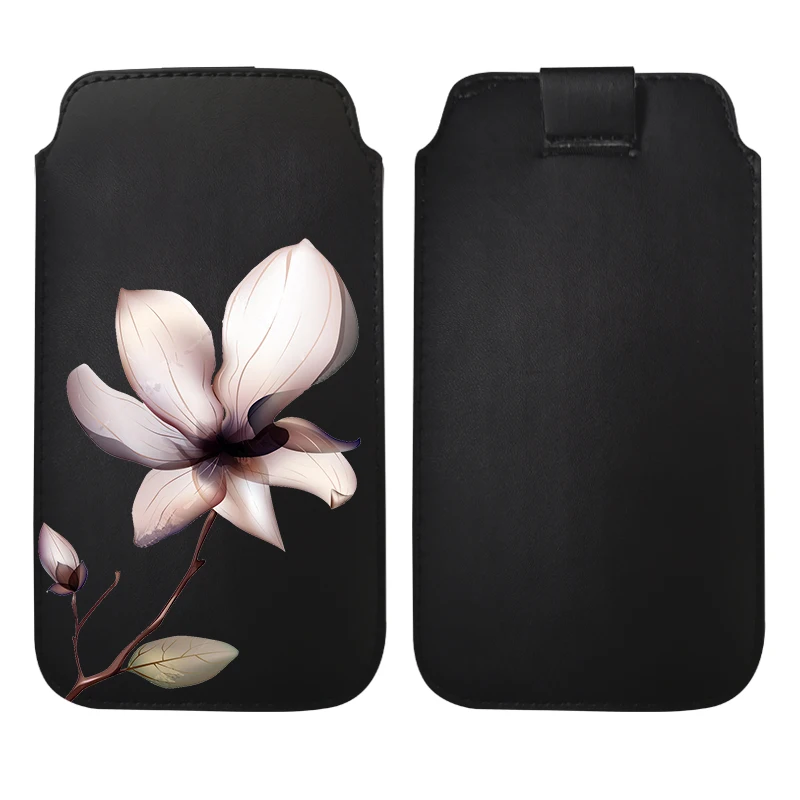 Leather Pouch with Rope Pull Cover - Versatile Phone Bag Case