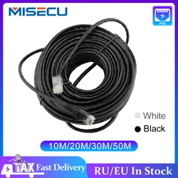 Misecuu – câble Lan RJ45 pour l'extérieur, étanche, couleur noire, pour système de caméra IP POE CCTV, 10M 20M 30M 50M 