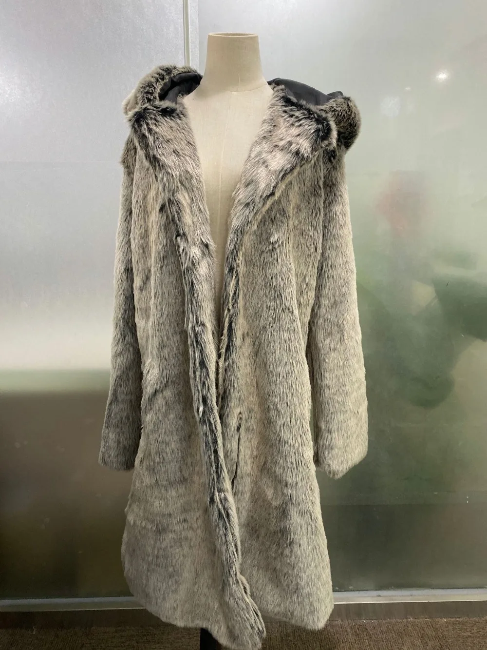 Xnxee Мужская модная куртка с лацканами и капюшоном пальто из искусственного меха средней длины Сгущает теплое зимнее пальто 4XL
