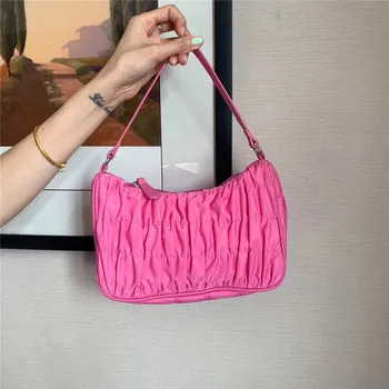 

New Fold Bag Vintage Fashion Womens Bags Handbags Single Shoulder Portable Bag Retro Designer Bags Ruched Hobos