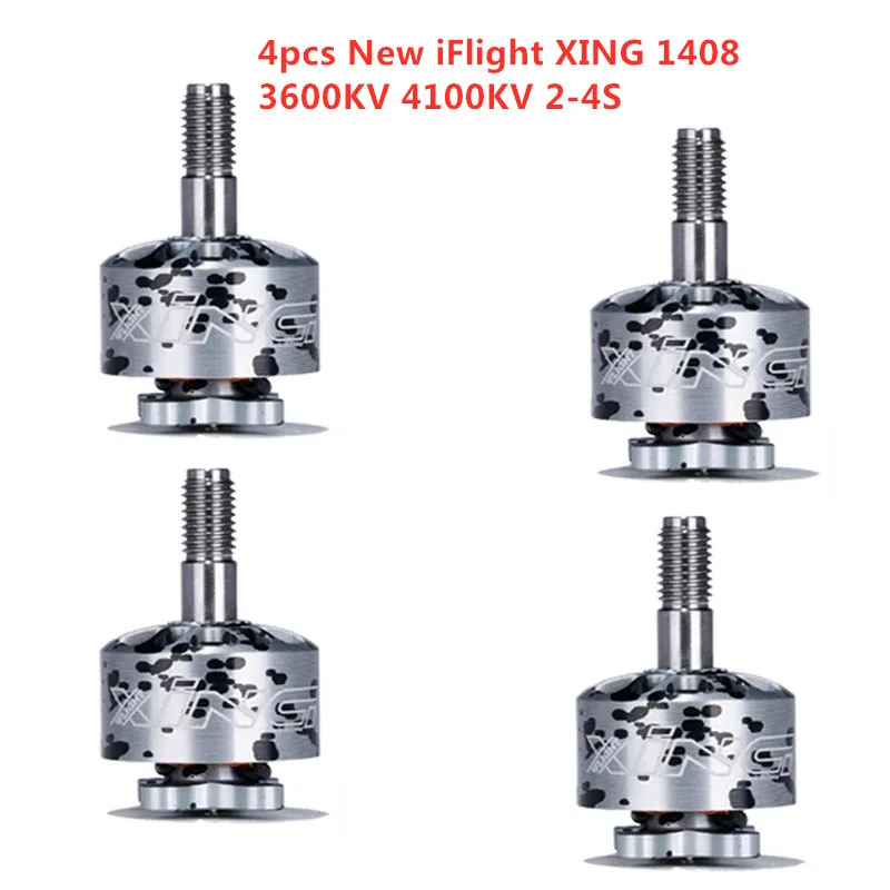 1/2/4 шт. iFlight XING 1408 3600KV 4100KV 2-4S бесщеточный двигатель для радиоуправляемого дрона FPV