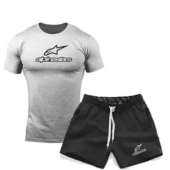 

Alpinestars New Homme Sets Male T-shirt Beach Pants Summer Men's Quick dry T Shirt Shorts Casual Suits Sportswear Male Clothing