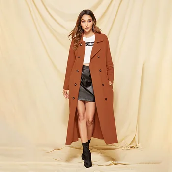 

Fashion Spring Trench Coat Women Windbreaker Female Outwear Overcoat Clothing Double Breasted Trench Coats Windbreaker Long Coat
