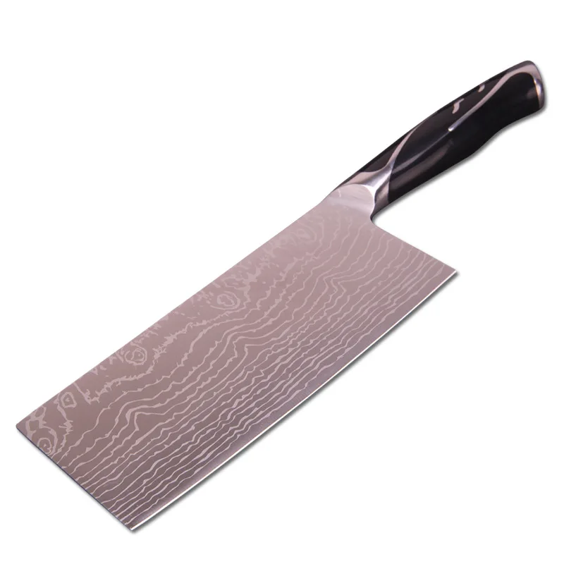 SHUOJI 4Cr13 кухонный нож из нержавеющей стали, китайский нож для нарезки филейных ножей, лазерный дамасский кухонный нож, немецкий нож