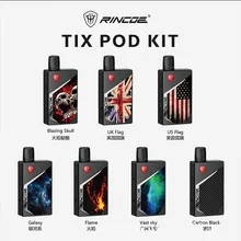 Rincoe Tix Pod система стартовый комплект PODS катушки 1000mAh встроенный аккумулятор переменное напряжение 2 мл картридж для MTL/DTL испаритель электронная сигарета
