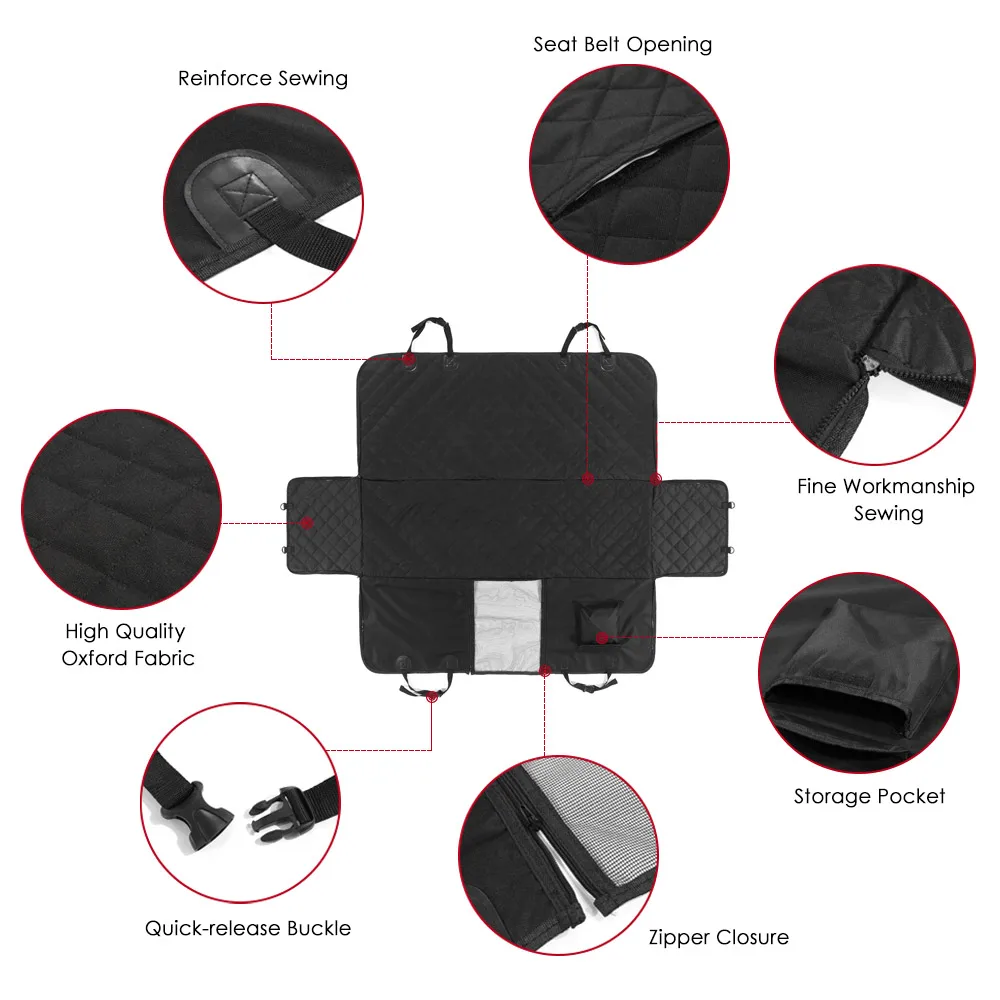 

Hot New Pet Car Seat Cover for Pets Dog Seat Cover Car Hammock with Mesh Window Pet Backseat Protector Mat Pet Seat Cover Dod Ha
