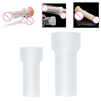 Glans Protector Cap for Penis Pump Silicone Sleeves for Penile Extender Enlargement Bigger Growth Clamping Kit Sex Toys Men 2