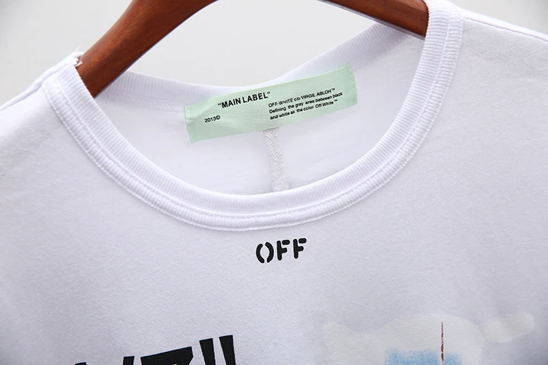 Европейская американская "1/7" Стрела 19ss Off-White OW мужские/женские модные модели для влюбленных хлопковая Повседневная футболка с коротким рукавом и круглым вырезом