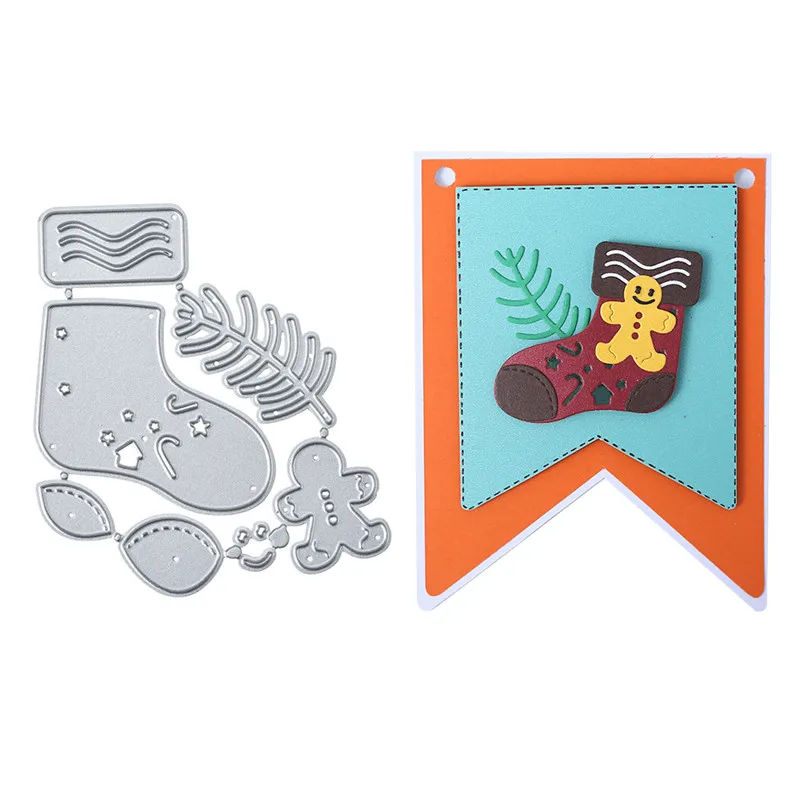 

DiyArts Christmas Sock Dies Metal Cutting Dies for Card Making Scrapbooking Embossing Cuts Stencil Craft New 2019 for Dies