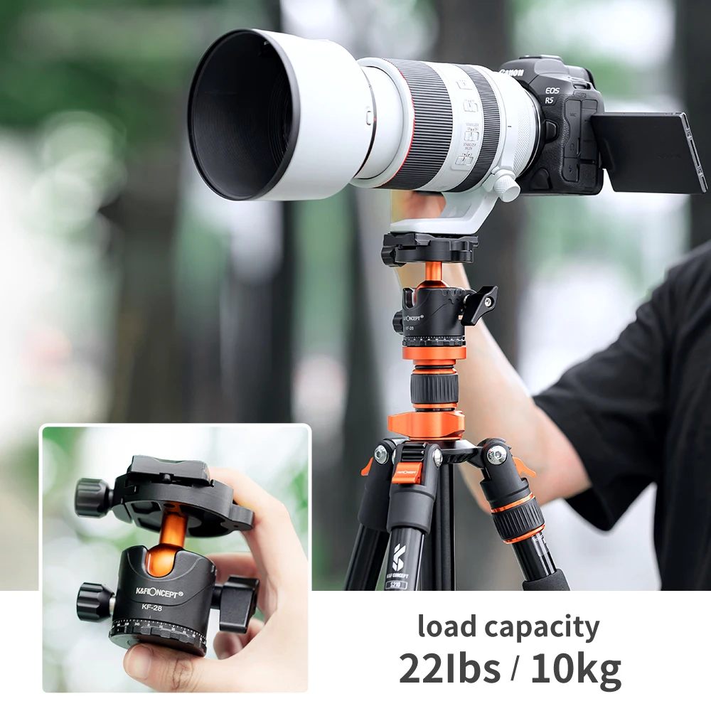 K & F Concept DSLR Ʈ ˷̴  80.7 ġ ī޶ ﰢ, 360       ۾ 10kgs ε